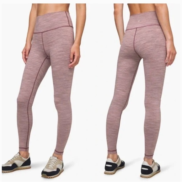 𝅺LULULEMON Wunder Under Mulberry Leggings Size 10 - Picture 1 of 9